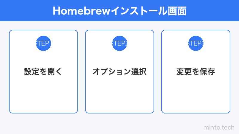 Homebrewインストール画面