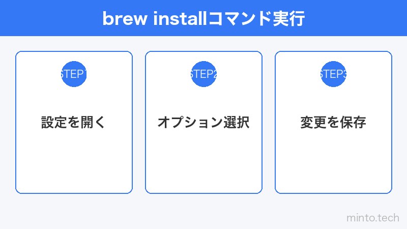 brew installコマンド実行