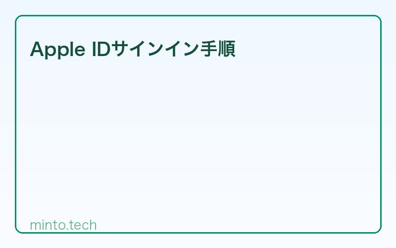 Apple IDサインイン手順