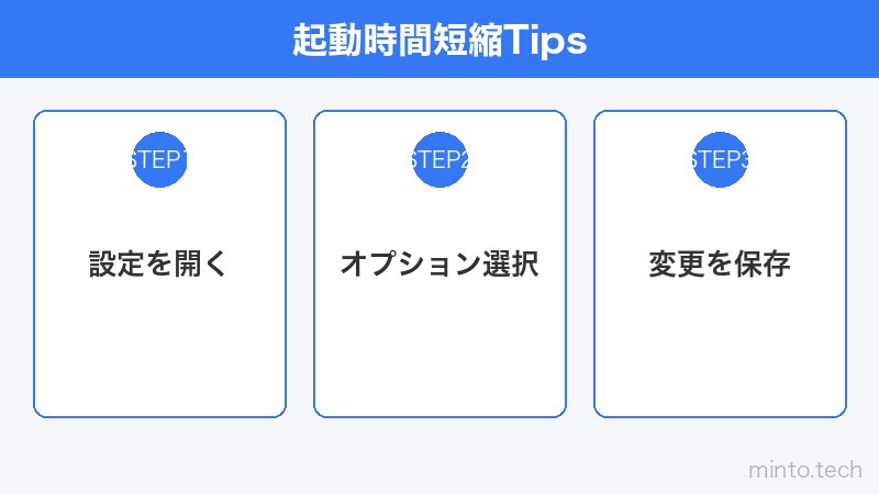 起動時間短縮Tips