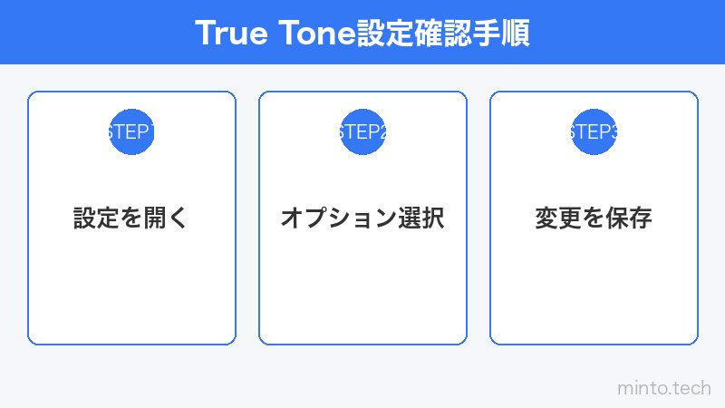 True Tone設定確認手順