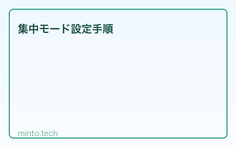 集中モード設定手順