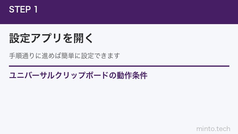 ユニバーサルクリップボードの動作条件
