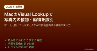 【2026年最新版】MacのVisual Lookup機能で写真内の植物・動物・ランドマークを識別する方法【完全ガイド】