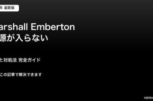 Marshall Emberton電源対処法