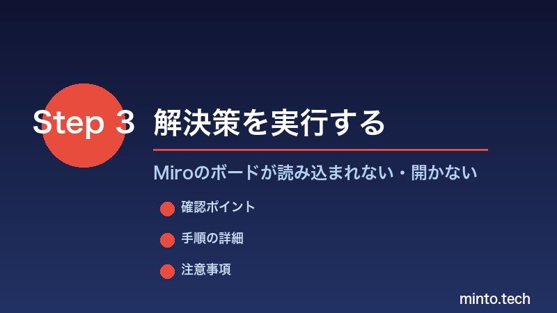 Miroのボードが読み込まれない・開かない - 解決策を実行する