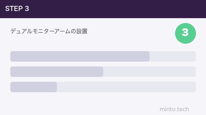 デュアルモニターアームの設置