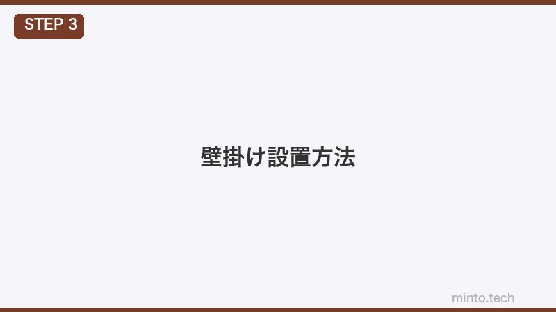 壁掛け設置方法