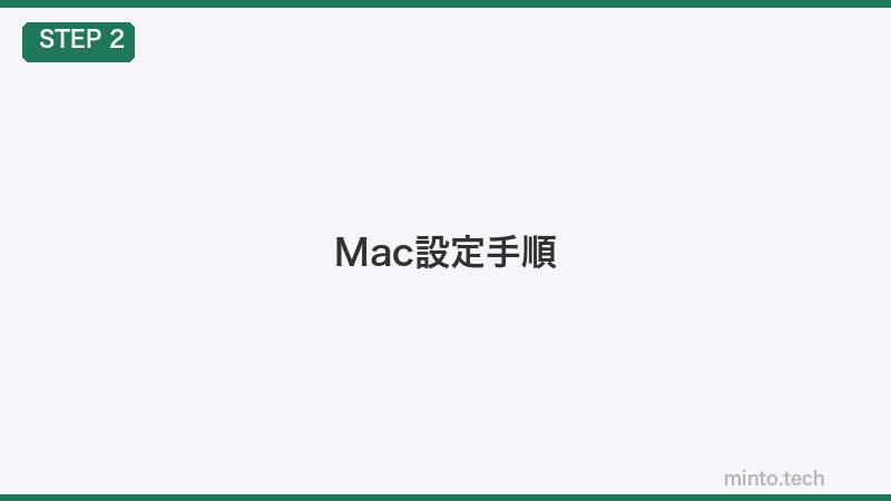 Mac設定手順