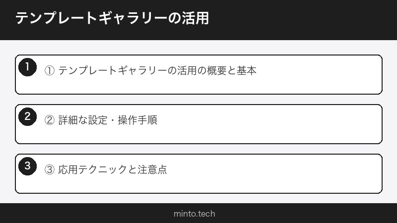 テンプレートギャラリーの活用