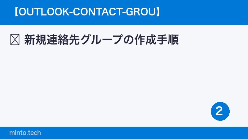 新規連絡先グループの作成手順