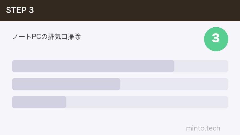 ノートPCの排気口掃除