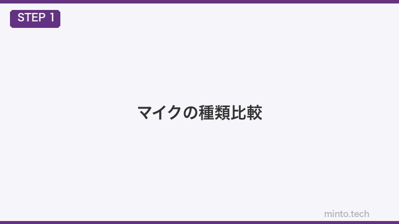 マイクの種類比較