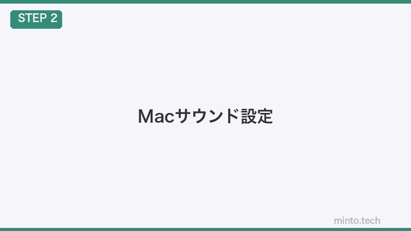 Macサウンド設定