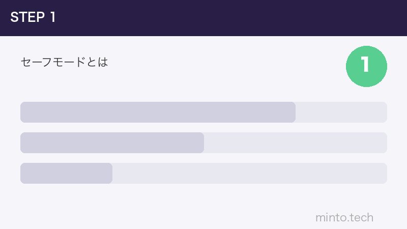 セーフモードとは