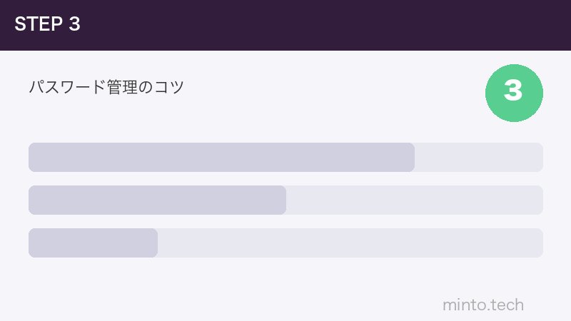 パスワード管理のコツ