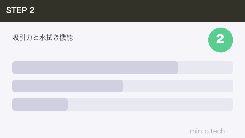 吸引力と水拭き機能