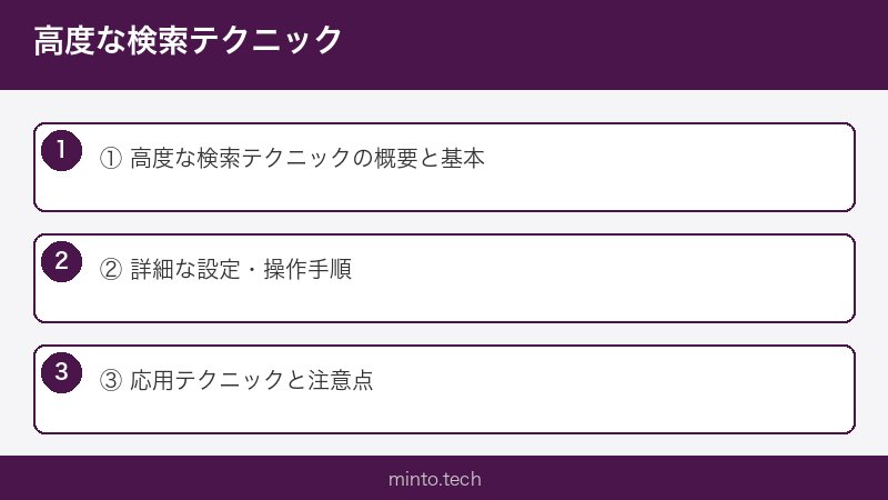 高度な検索テクニック