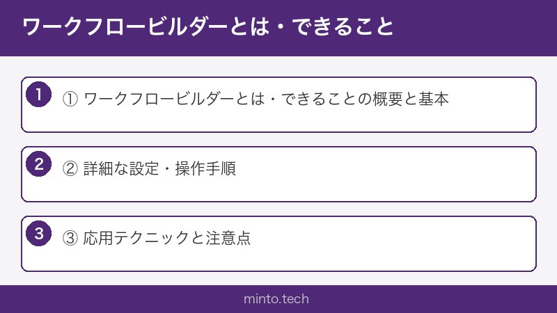 ワークフロービルダーとは・できること