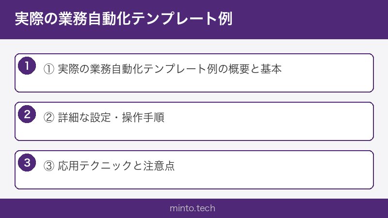 実際の業務自動化テンプレート例