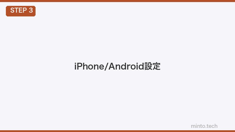 iPhone/Android設定