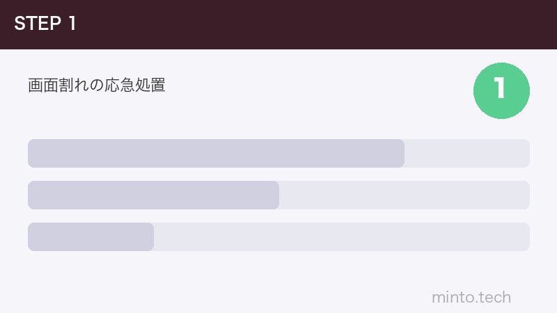 画面割れの応急処置