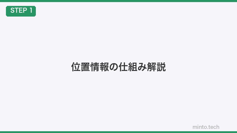 位置情報の仕組み解説