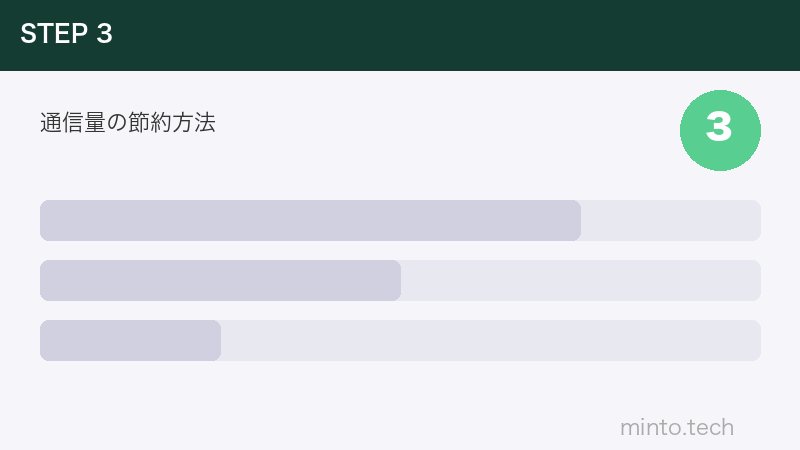 通信量の節約方法