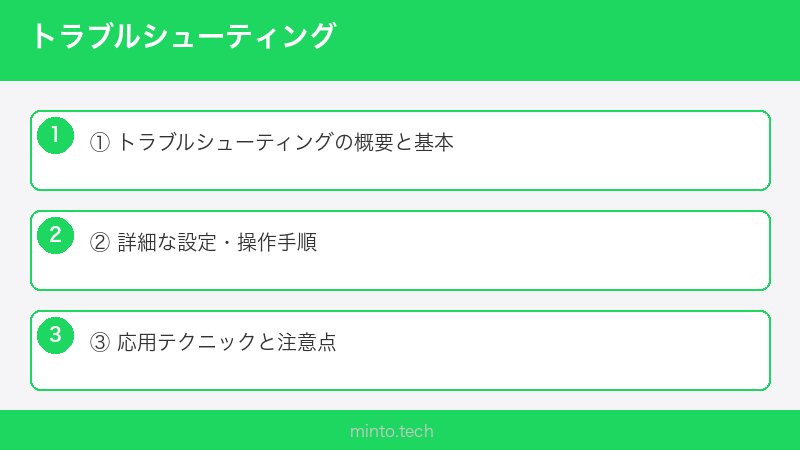 トラブルシューティング