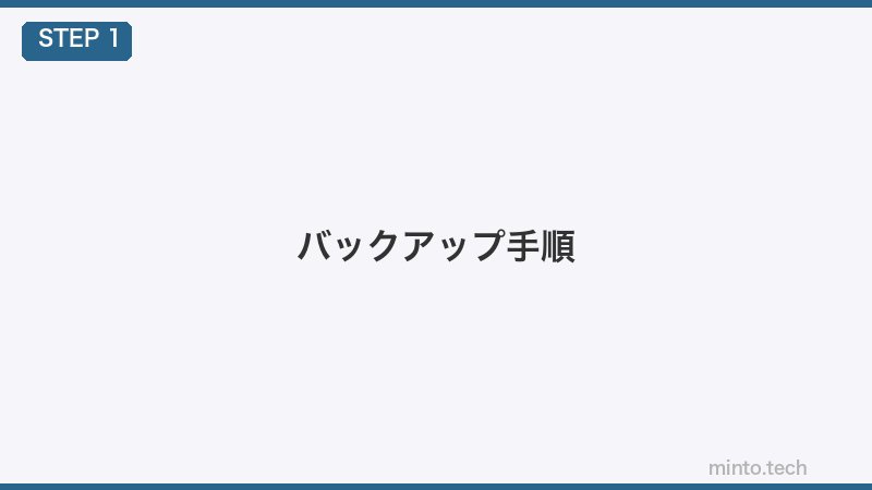 バックアップ手順