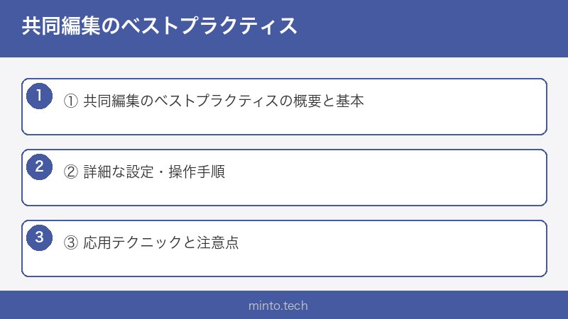 共同編集のベストプラクティス