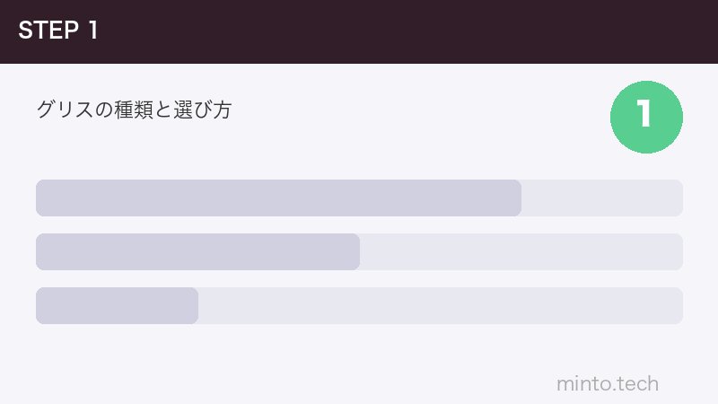 グリスの種類と選び方