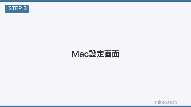 Mac設定画面