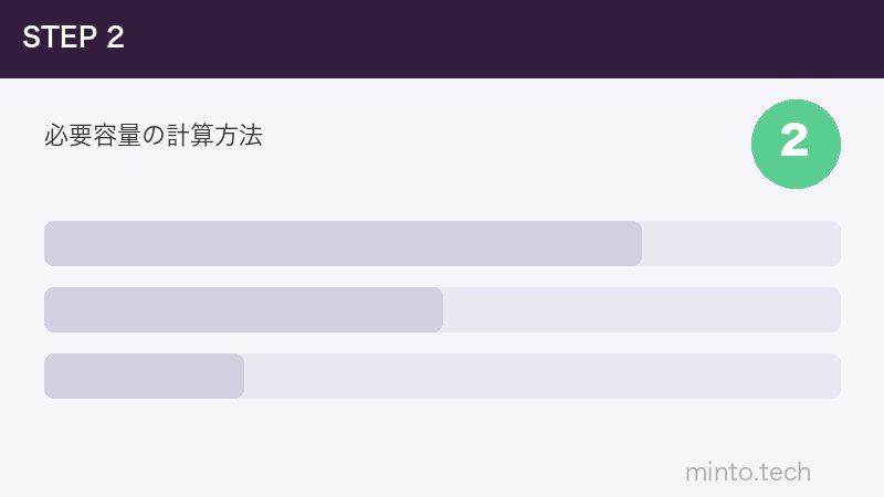必要容量の計算方法