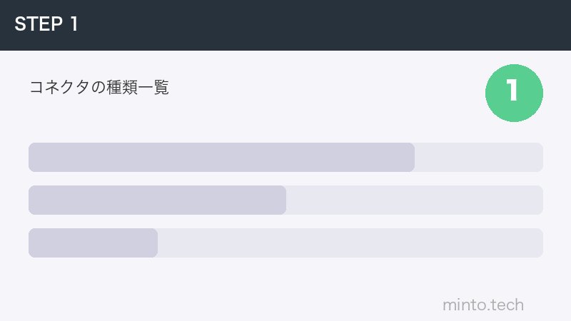コネクタの種類一覧