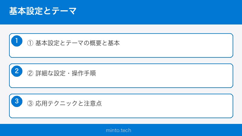 基本設定とテーマ