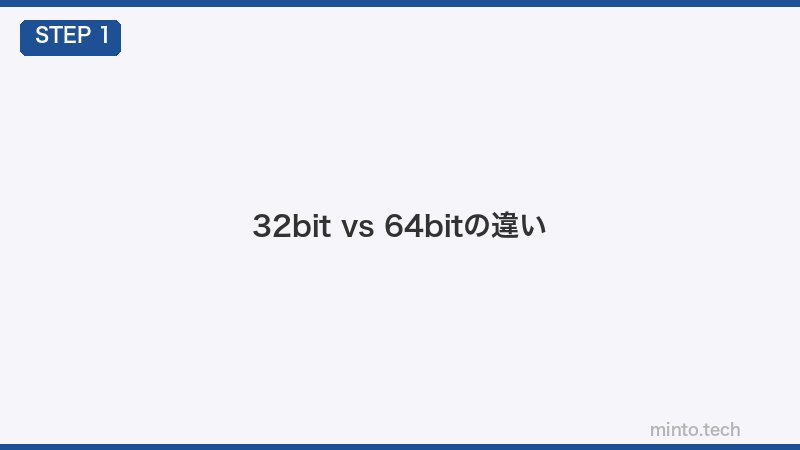 32bit vs 64bitの違い