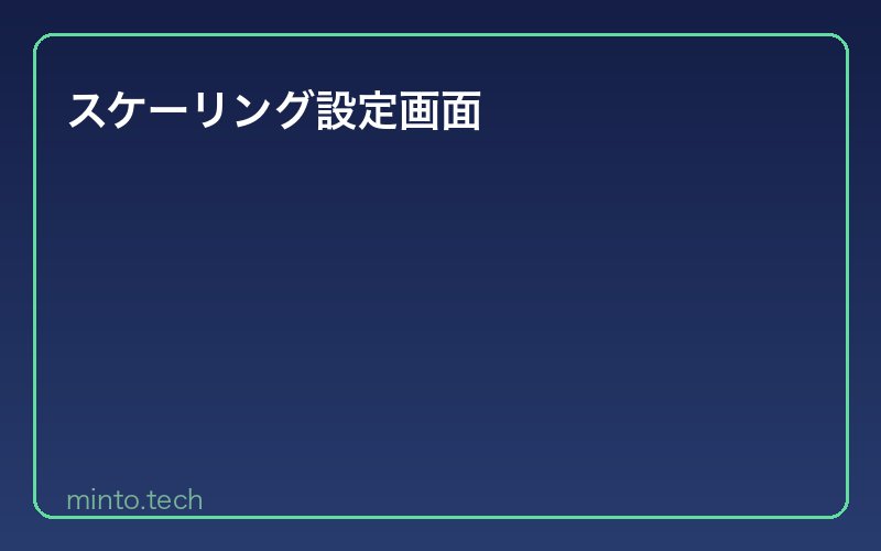 スケーリング設定画面