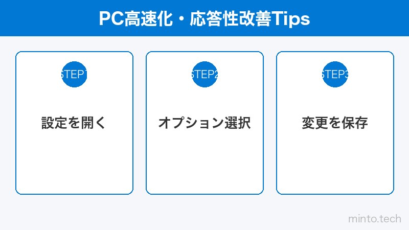 PC高速化・応答性改善Tips