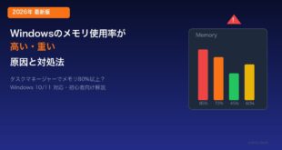Windowsのメモリ使用率が高い・PCが重い原因と対処法【Windows 10/11対応】