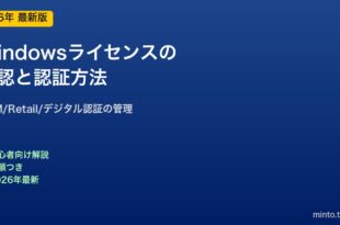 Windowsライセンス確認と認証