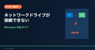 【2026年最新版】Windowsでネットワークドライブが接続できない・表示されない原因と対処法【完全ガイド】