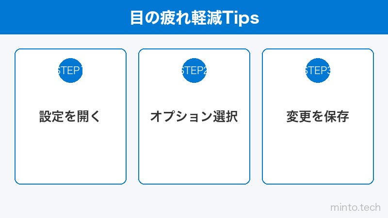 目の疲れ軽減Tips