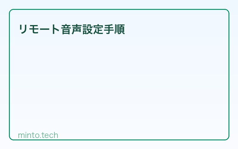リモート音声設定手順