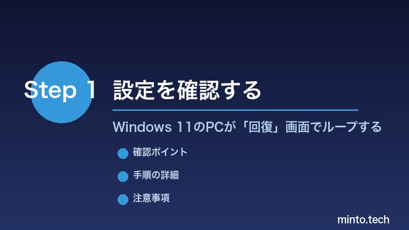 Windows 11のPCが「回復」画面でループする