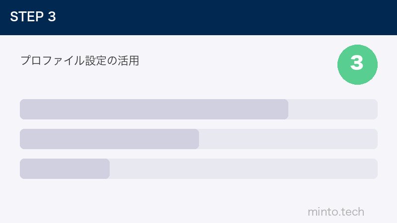 プロファイル設定の活用