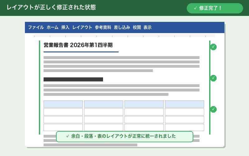 Wordのテンプレート設定と互換モードの確認