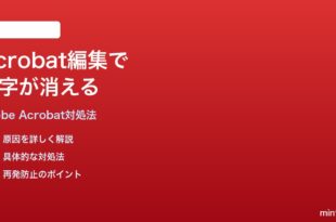 Adobe AcrobatでPDFを編集すると文字が消える時の対処法