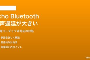 Amazon EchoをBluetoothスピーカーとして使うと音声遅延が大きい対処法