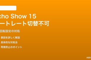 Amazon Echo Show 15を縦置き（ポートレート）に切替できない対処法